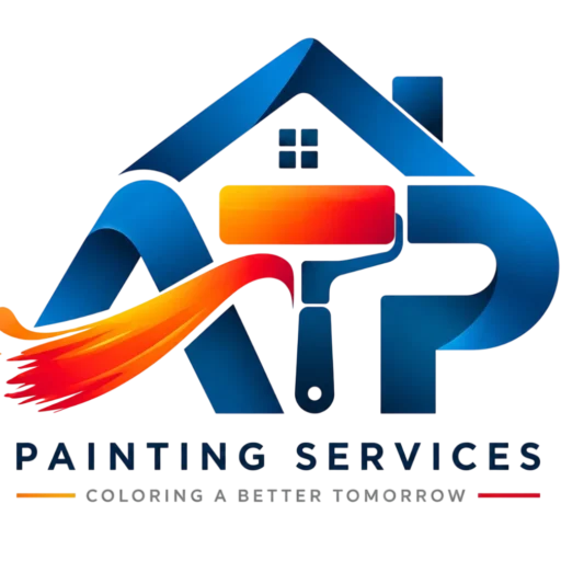 ATP Painting Services logo with house and paint roller design
