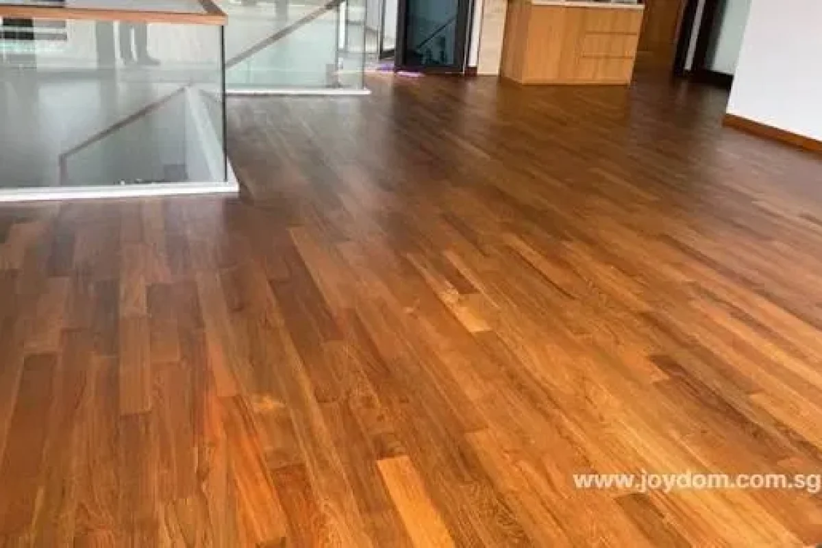 Brown wooden parquet floor texture with natural wood grain