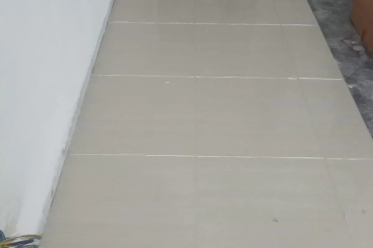 Industrial floor finished with durable epoxy coating