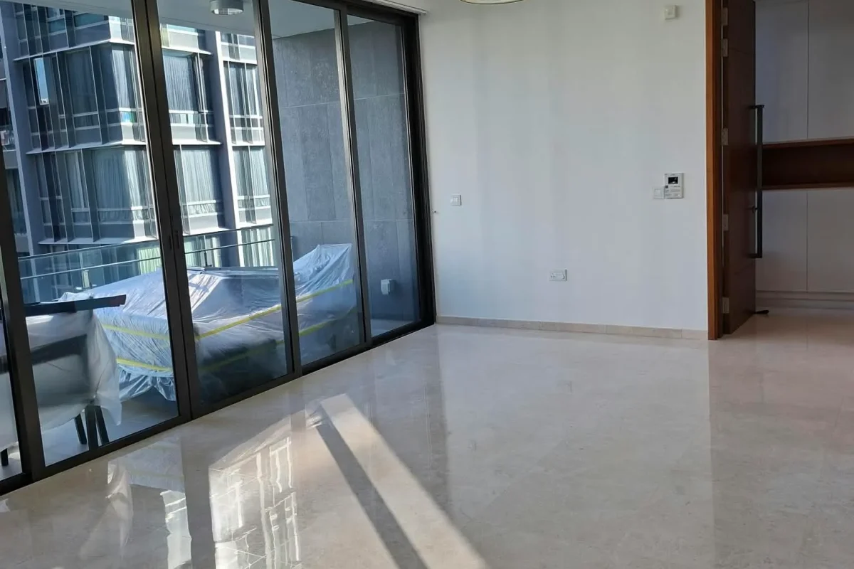 Office interior painting with clean white walls and polished flooring